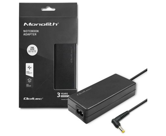 Qoltec 52410 Power adapter for Acer 40W | 19V | 2.1A | plug 5.5*1.7 | +power cable Зарядки для ноутбуков