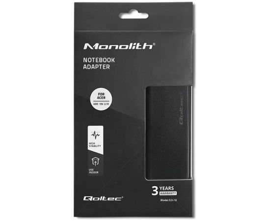 Qoltec 52410 Power adapter for Acer 40W | 19V | 2.1A | plug 5.5*1.7 | +power cable Зарядки для ноутбуков
