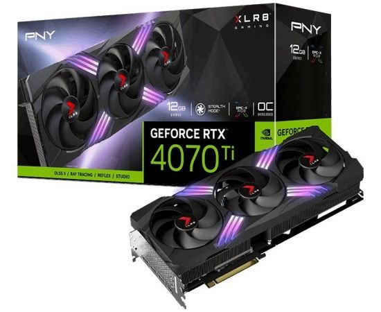 Pny Technologies PNY GeForce RTX 4070 Ti XLR8 Gaming Verto Epic-X RGB OC 12GB GDDR6X (VCG4070T12TFXXPB1-O)
