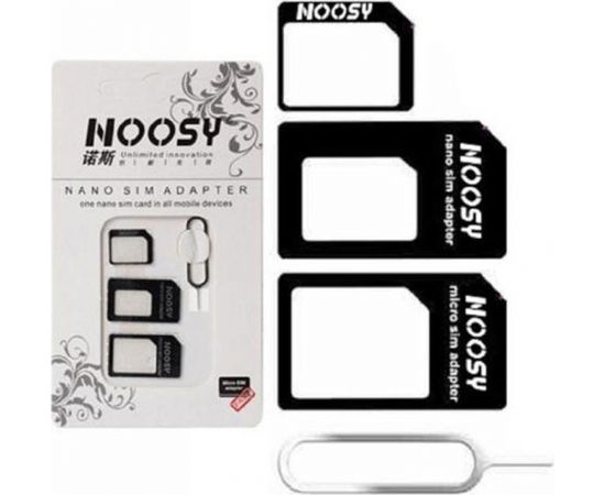 Noosy  Комплект адаптеров для SIM карт + Иголочка Черный