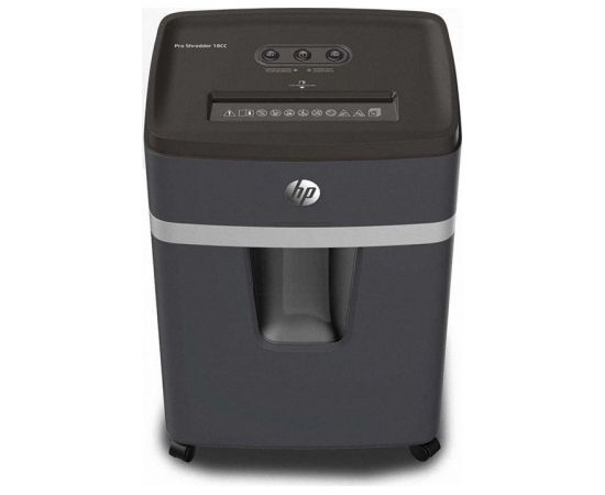 HP PRO SHREDDER 18CC shredder, cut-offs, P-4, 18 cards, 25l, dark grey