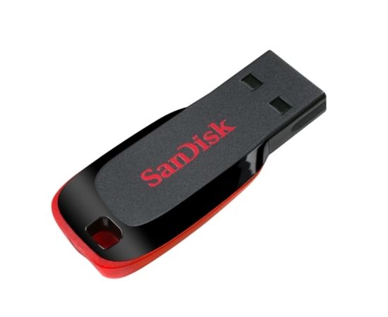 Sandisk Flash Drive Cruzer Blade 32 GB, USB 2.0, Black, Red