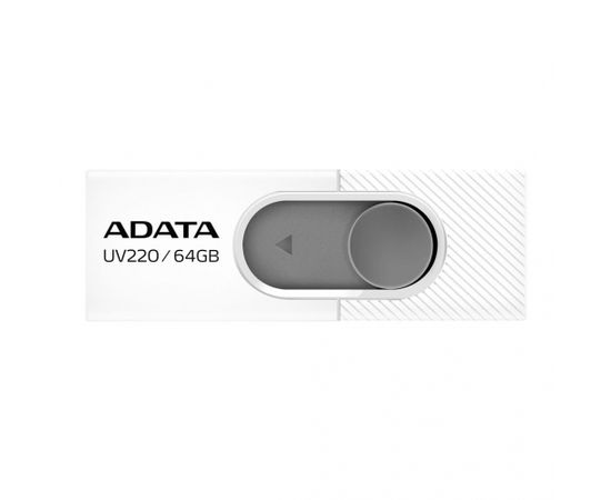 Adata Flash Drive UV220, 64GB, USB 3.0, white and grey