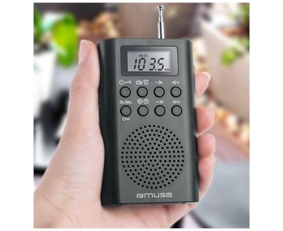 Muse Pocket PLL radio M-02 R Black, Alarm function