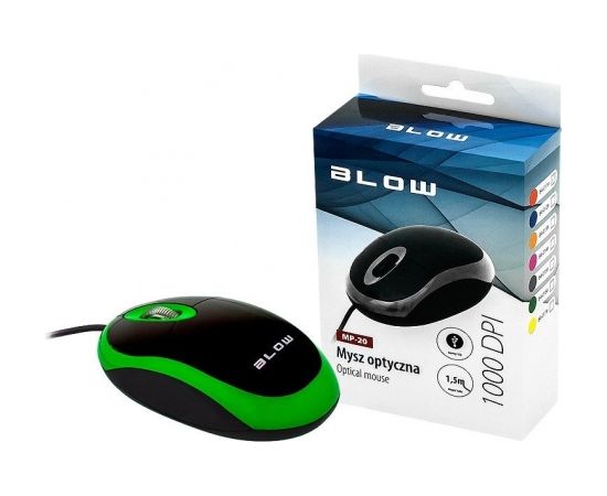 Optical mouse BLOW MP-20 USB green