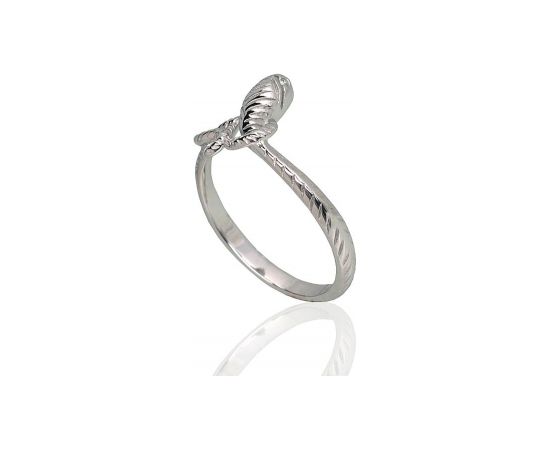 Серебряное кольцо #2101787(PRh-Gr), Серебро 925°, родий (покрытие), Размер: 18, 2.2 гр.