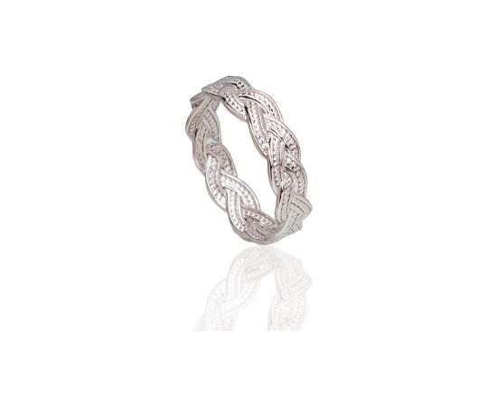 Серебряное кольцо #2101785(PRh-Gr), Серебро 925°, родий (покрытие), Размер: 17, 2.3 гр.
