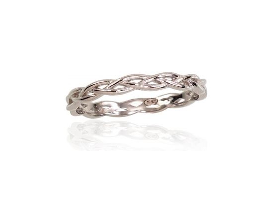 Серебряное кольцо #2101634(PRh-Gr), Серебро 925°, родий (покрытие), Размер: 16, 1.2 гр.