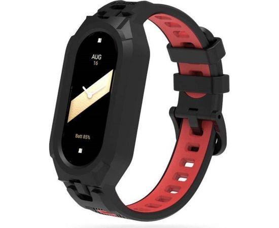 Tech-Protect ремешок для часов Armour Xiaomi Mi Band 8/8 NFC, черный/красный