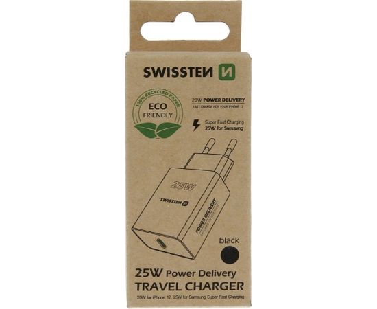 Swissten ECO Premium 25W Сетевое зарядное устройство USB-C PD
