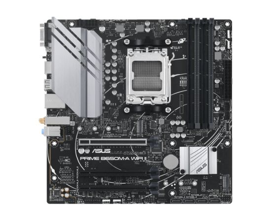 Asus PRIME B650M-A WIFI II Processor family AMD, Processor socket AM5, DDR5 DIMM, Memory slots 4, Supported hard disk drive interfaces 	SATA, M.2, Number of SATA connectors 4, Chipset  AMD B650,  mATX