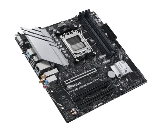 Asus PRIME B650M-A WIFI II Processor family AMD, Processor socket AM5, DDR5 DIMM, Memory slots 4, Supported hard disk drive interfaces 	SATA, M.2, Number of SATA connectors 4, Chipset  AMD B650,  mATX