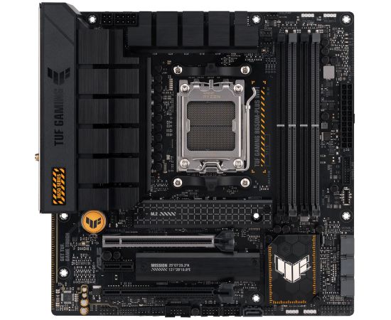 Asus TUF GAMING B650M-PLUS WIFI Processor family AMD, Processor socket AM5, DDR5 DIMM, Memory slots 4, Supported hard disk drive interfaces 	SATA, M.2, Number of SATA connectors 4, Chipset AMD B650,  micro-ATX