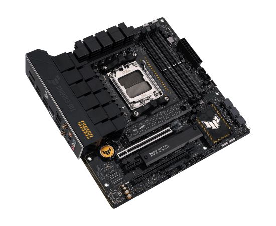 Asus TUF GAMING B650M-PLUS WIFI Processor family AMD, Processor socket AM5, DDR5 DIMM, Memory slots 4, Supported hard disk drive interfaces 	SATA, M.2, Number of SATA connectors 4, Chipset AMD B650,  micro-ATX