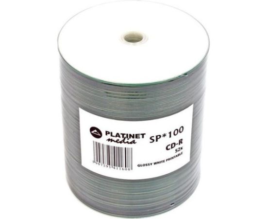 Platinet CD-R 700MB 52x Glossy Print 100gb. spindle iepakojums