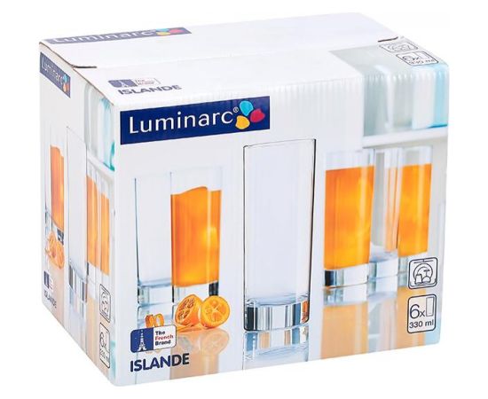 ISLANDE SULAS GLĀZES 330ML, 6GAB (OSZ), Luminarc