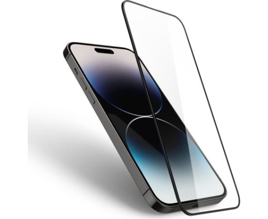 Fusion Double Tempered aizsargstikls pilnam ekrānam telefonam Apple iPhone 14 Pro Max melns