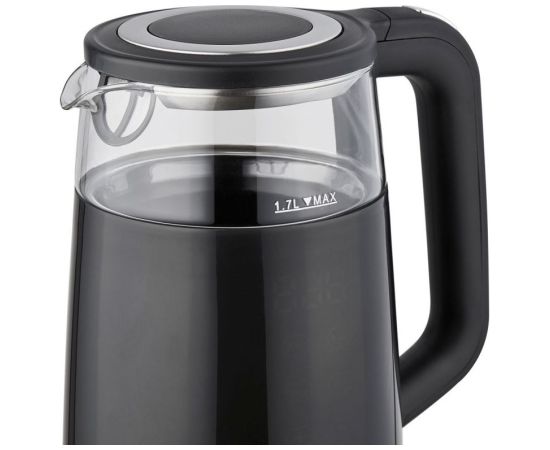 ELDOM Kettle NEVO, 2200 W, 1.7 L, temperature control, plastic + glass