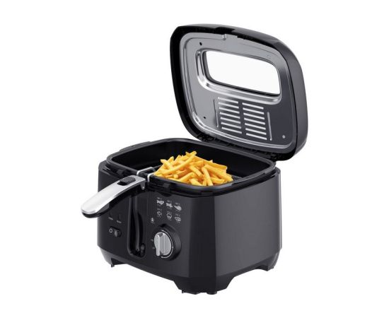 ELDOM Fryer FREET, 2.5 L, 400 g of fries, temperature regulator, removable oil tank, black