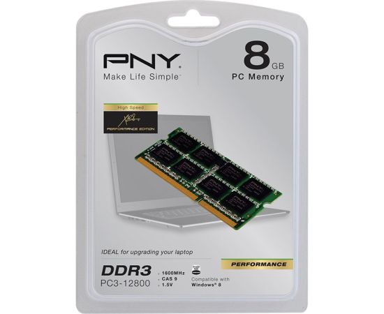 Pny Technologies PNY 8GB DDR3 1600MHz memory module 1 x 8 GB