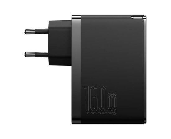 Wall charger Baseus GaN5 Pro 2xUSB-C + USB, 160W (black)
