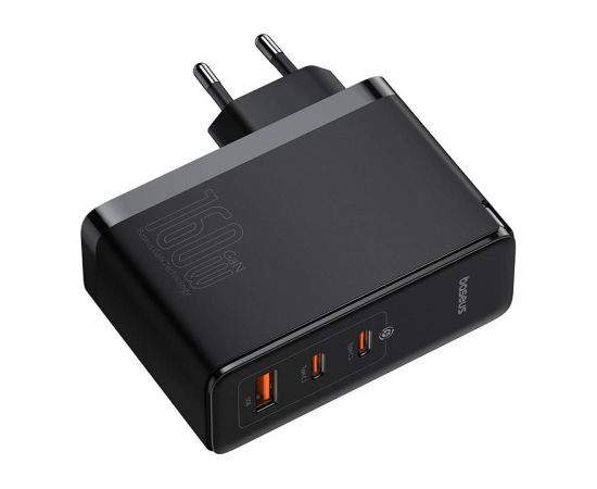 Wall charger Baseus GaN5 Pro 2xUSB-C + USB, 160W (black)
