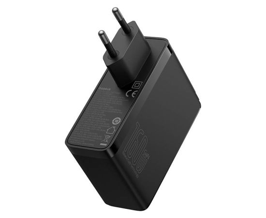 Wall charger Baseus GaN5 Pro 2xUSB-C + USB, 160W (black)