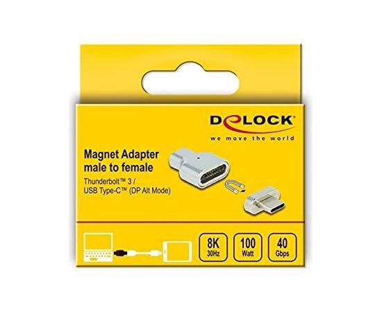 DeLOCK magnetic adapter USB-C / Thunderbolt male> female 8K 30Hz