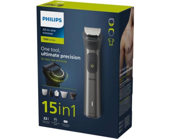 PHILIPS MG7940/15 Multigroom series 7000 All-in-one trimmeris sejai, matiem un ķermenim, tērauda