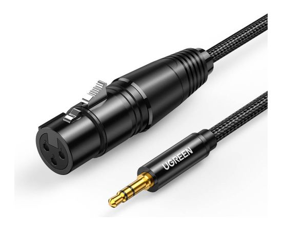 UGREEN AV131 Female XLR cable for jack 3.5 men - 2m (black)