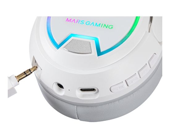 Mars Gaming MHW-100 Wireless Headset 2.4GHz Bezvadu spēļu austiņas ar mikrofonu USB-C / ARGB Flow
