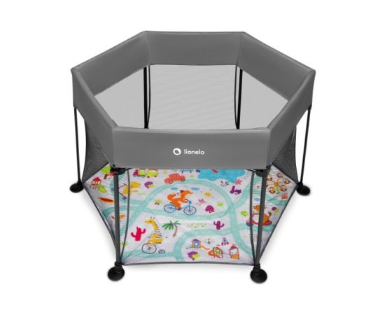 Saliekamā manēža ROEL grey multicolor Lionelo [Akcija] Manēžas, Sētiņas
