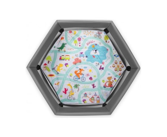 Saliekamā manēža ROEL grey multicolor Lionelo [Akcija] Manēžas, Sētiņas