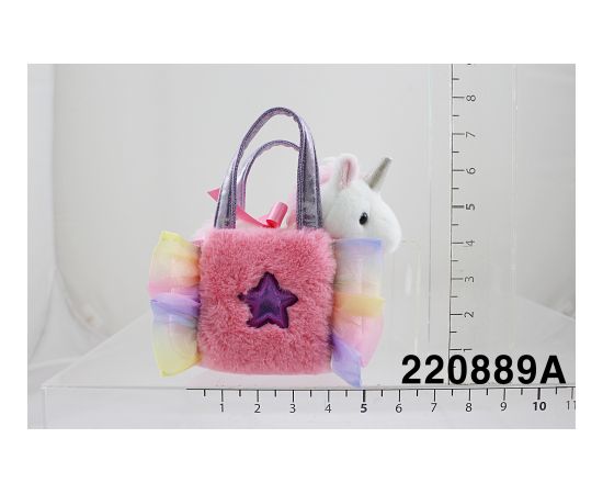 AURORA Fancy Pals Plīša vienradzis rozā somiņā 20 cm