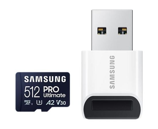 SAMSUNG 512GB PRO Ultimate microSDXC Card UHS-I U3 FHD 4K UHD