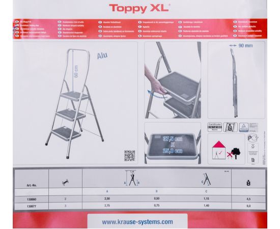 Krause Folding Step Toppy XL silver