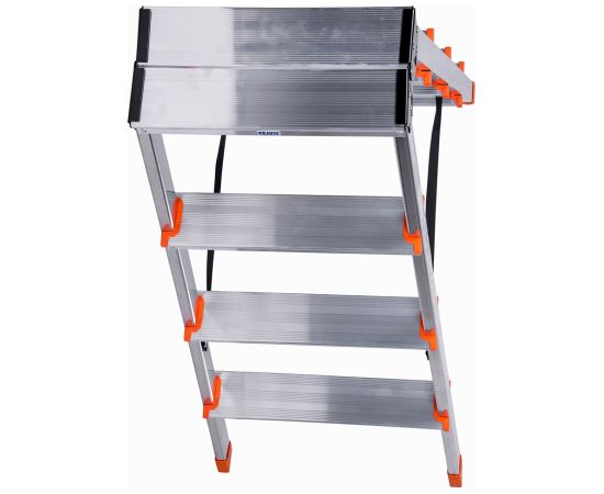 Krause Dopplo double-sided step ladder silver