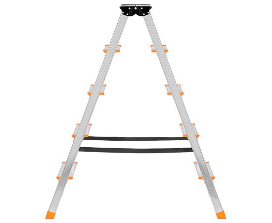 Krause Dopplo double-sided step ladder silver