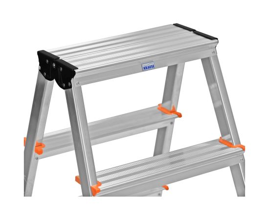 Krause Dopplo double-sided step ladder silver