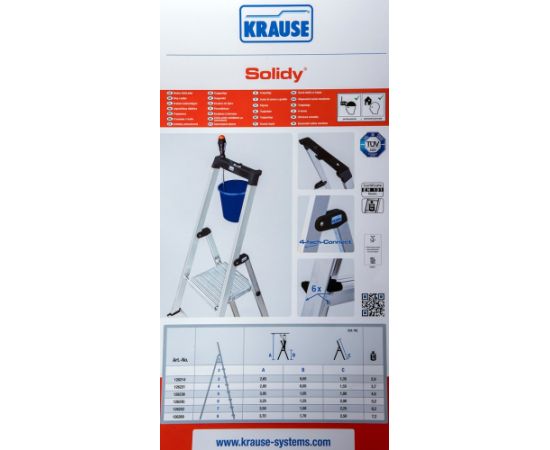 Freestanding ladder SOLIDY 4 steps KRAUSE