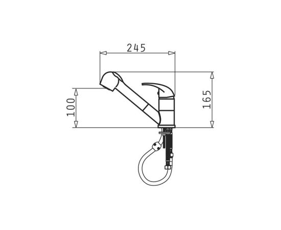 Pyramis Fido Karbon kitchen mixer 090 921 938