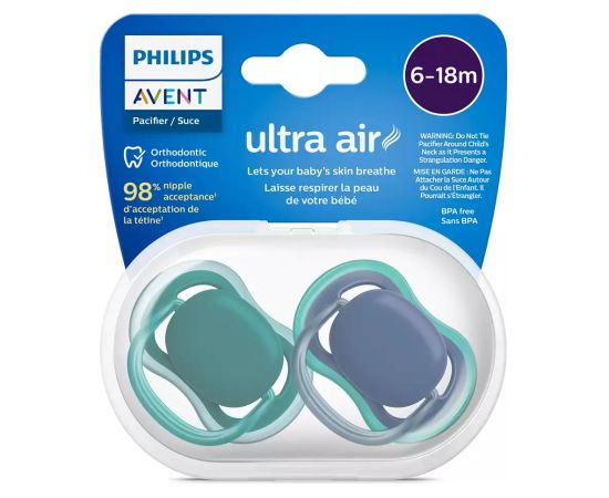 Philips Avent māneklītis Ultra Air, 6-18M (2 gab), zēniem - SCF085/31