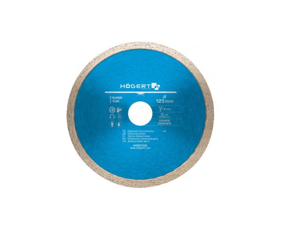 Dimanta griešanas disks Hogert HT6D702; 125 mm