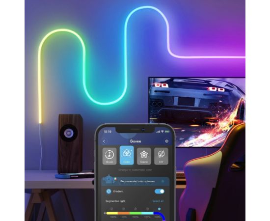 Govee H61A2 Neon Rope RGBIC LED Smart Lenta IP67 / Bluetooth / Wi-Fi / 5m
