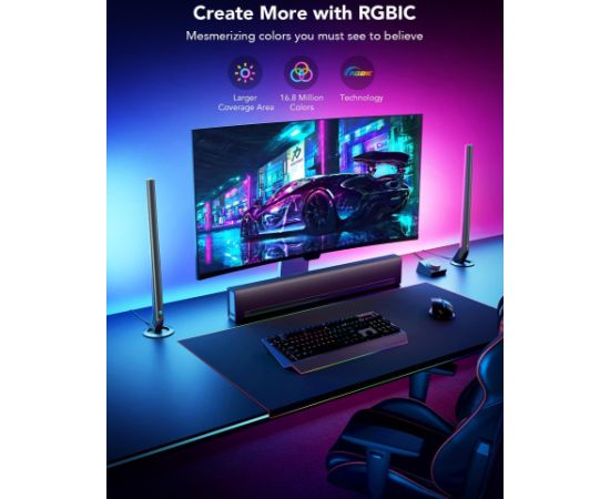 Govee H6047 Gaming RGBIC Light Bars with Smart Controller Bluetooth / Wi-Fi