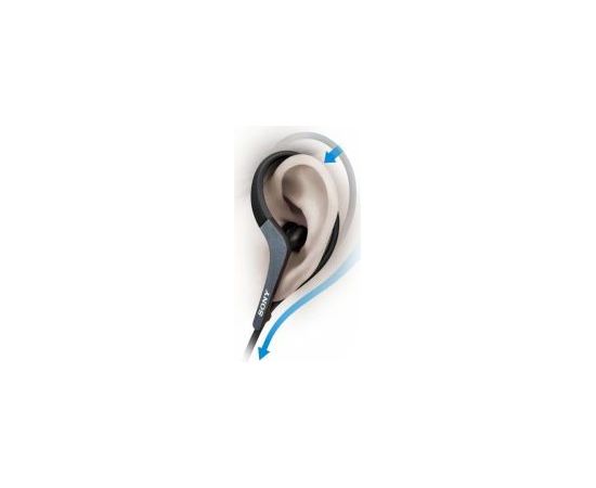 Sony MDR-AS400 Wired In-Ear Headphones with Adjustable Ear Loop, Splashproof, Black EU