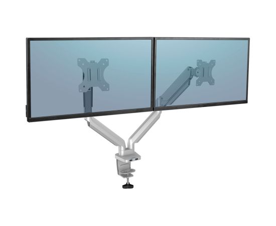 Fellowes Ergonomics arm for 2 monitors - Platinum series, silver