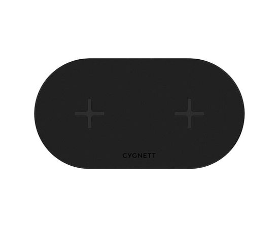 Dual wireless charger Cygnett 20W (black)