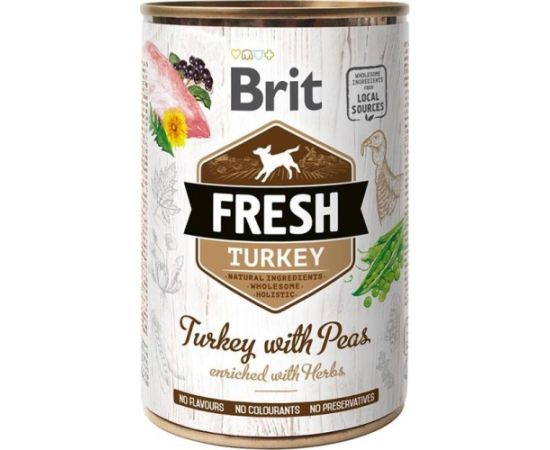 Brit Brit Fresh Dog Turkey with Peas puszka 400g