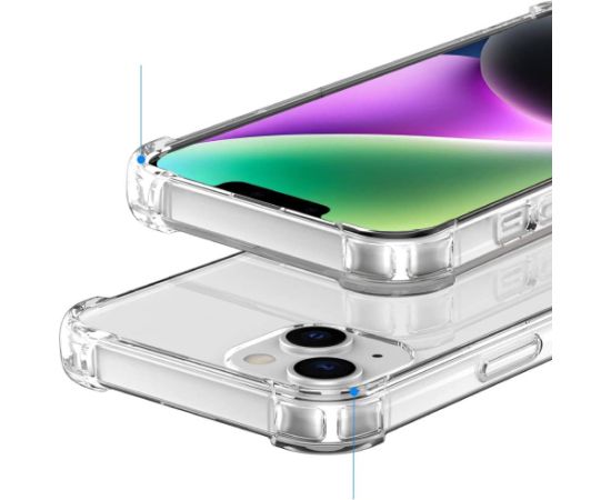 Fusion anti shock 1.5 mm silikona maciņš Apple iPhone 15 caurspīdīgs